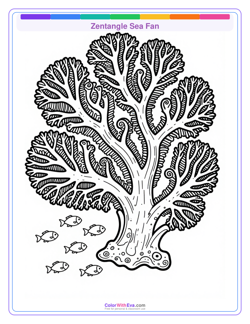 Zentangle Sea Fan preview