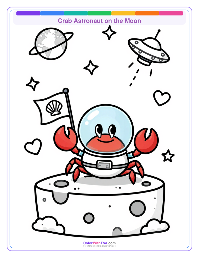 Crab Astronaut on the Moon thumbnail