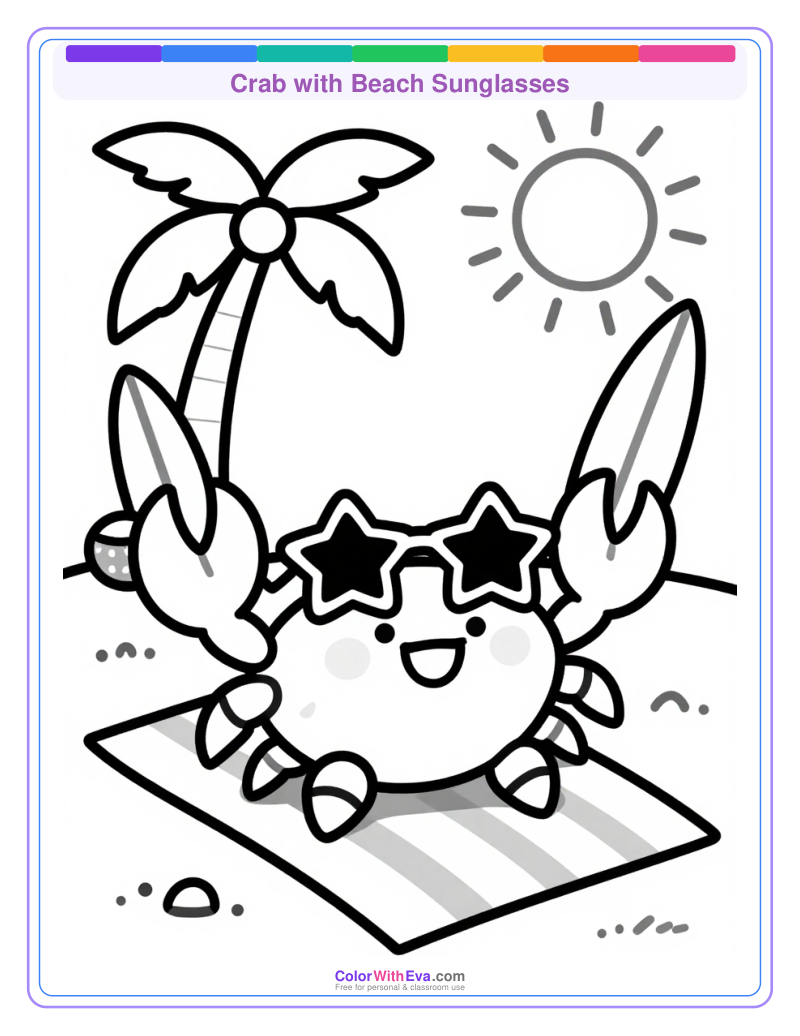 Crab with Beach Sunglasses preview