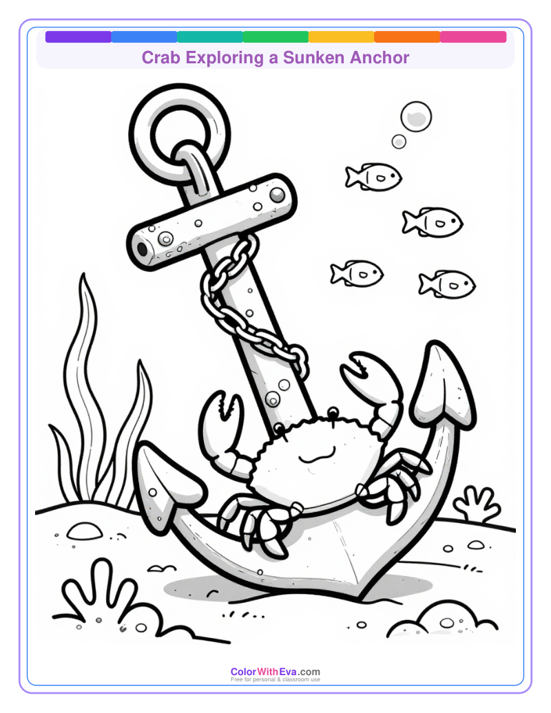 Crab Exploring a Sunken Anchor preview