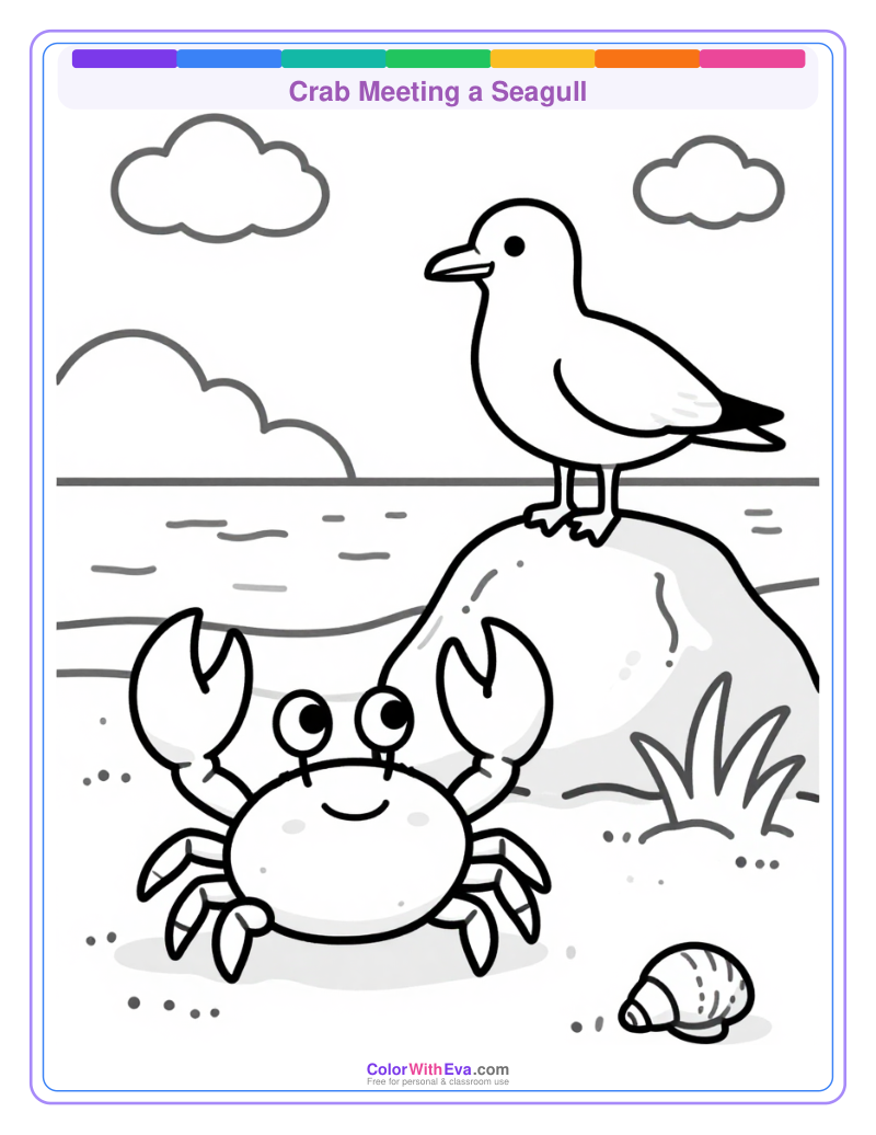 Crab Meeting a Seagull preview