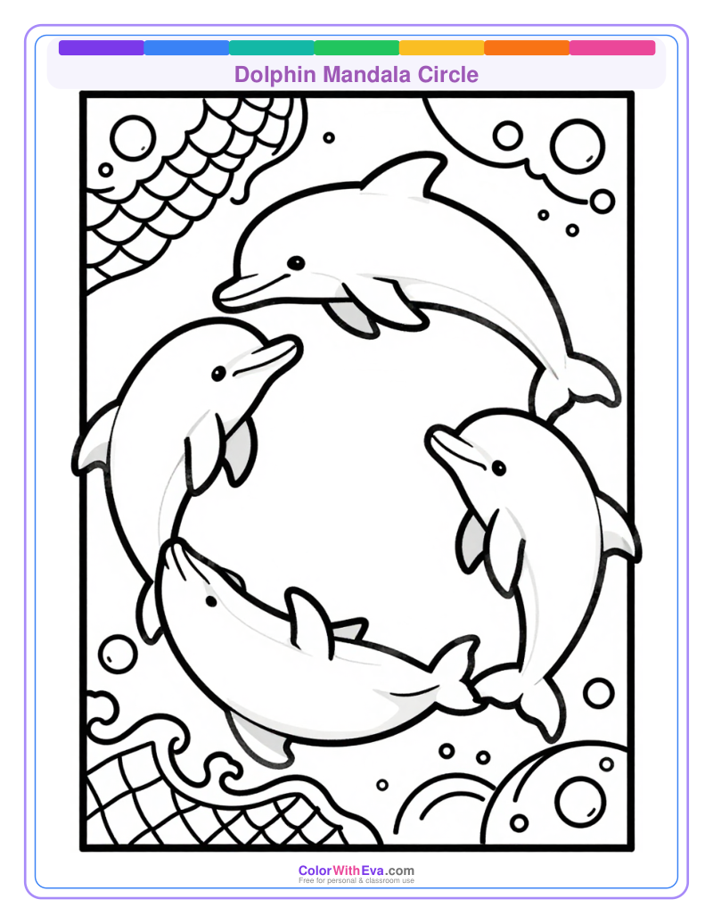 Dolphin Mandala Circle preview