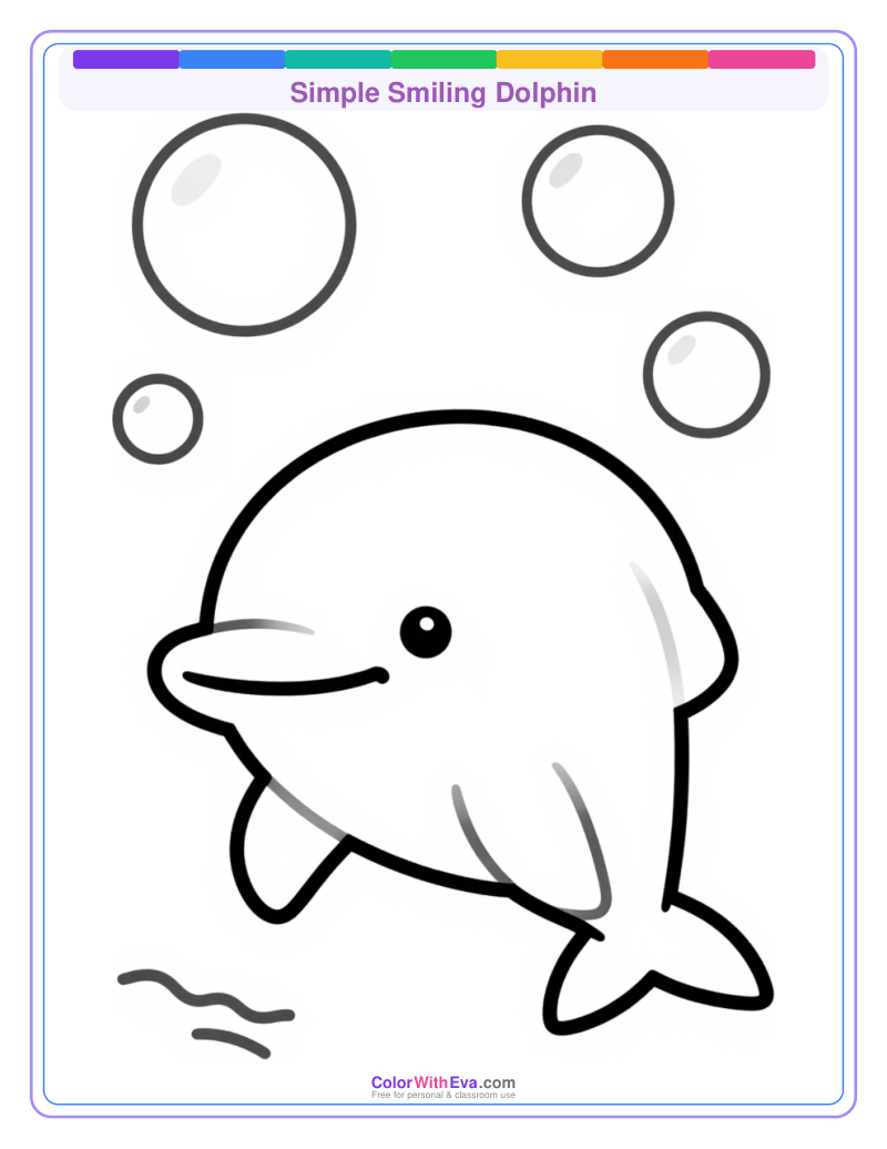 Simple Smiling Dolphin preview