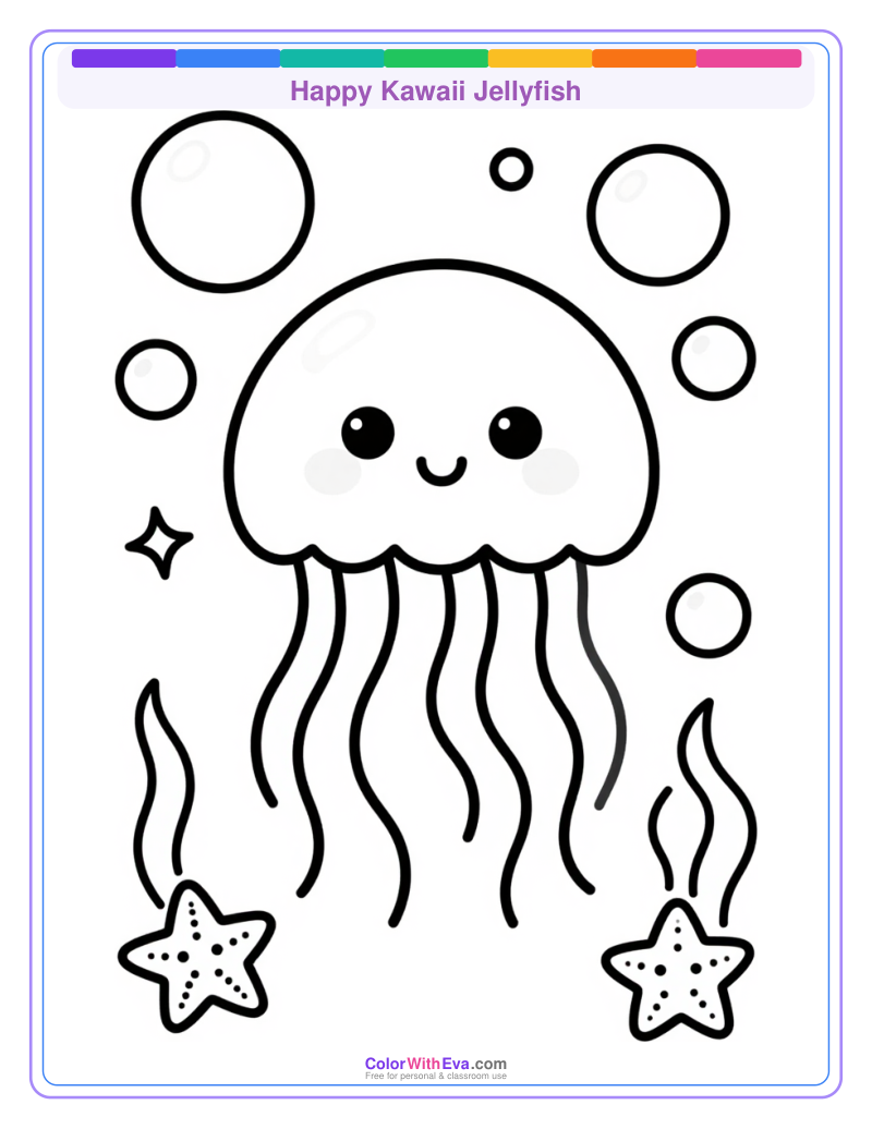 Happy Kawaii Jellyfish preview