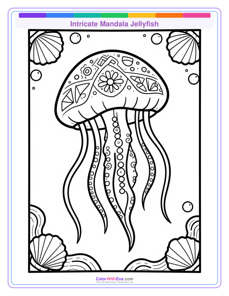 Intricate Mandala Jellyfish preview