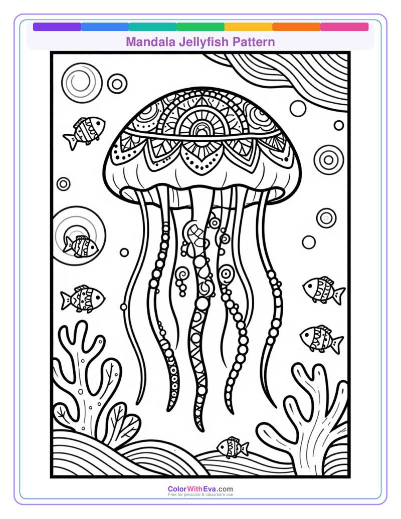 Mandala Jellyfish Pattern preview