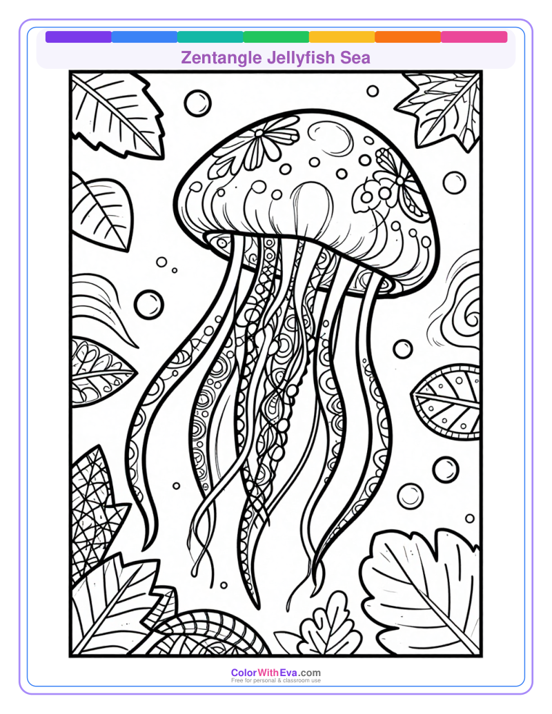 Zentangle Jellyfish Sea thumbnail