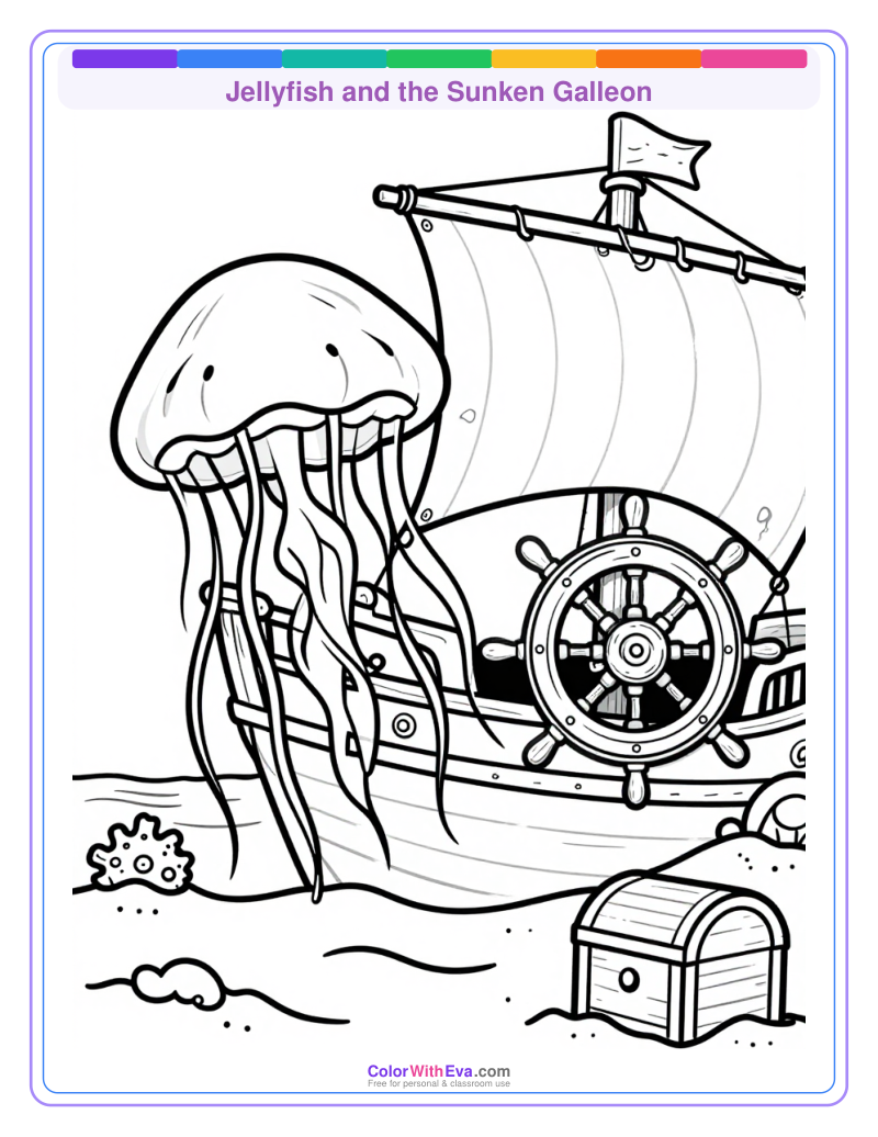Jellyfish and the Sunken Galleon preview