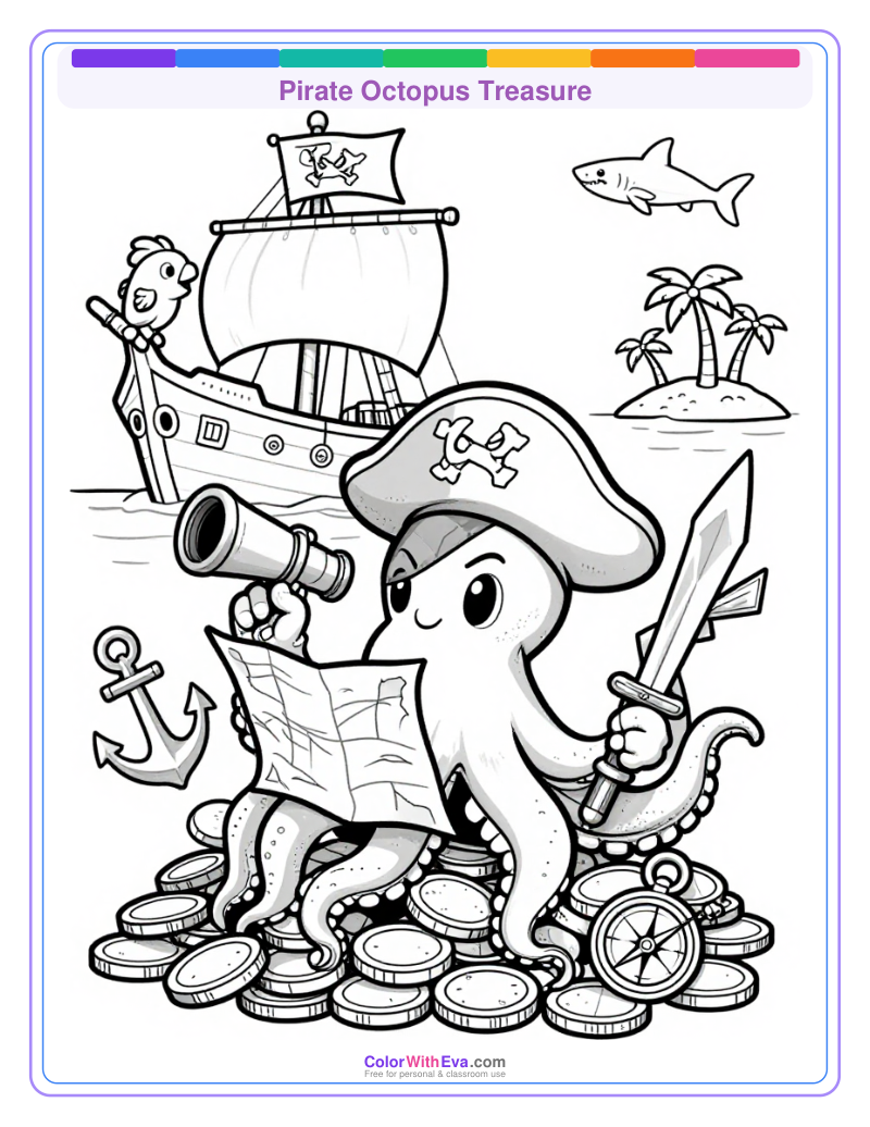 Pirate Octopus Treasure preview