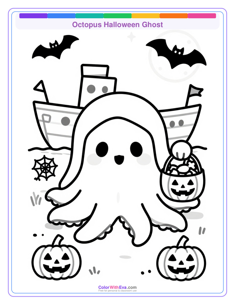 Octopus Halloween Ghost preview