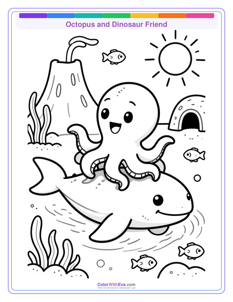 Octopus and Dinosaur Friend thumbnail