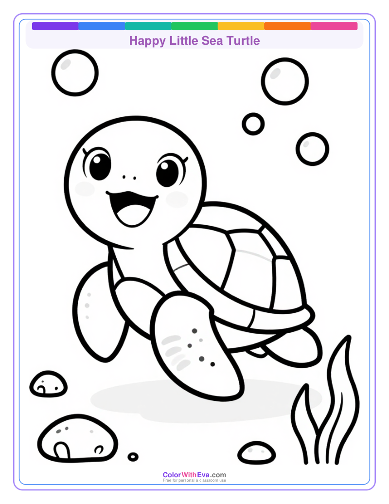 Happy Little Sea Turtle preview