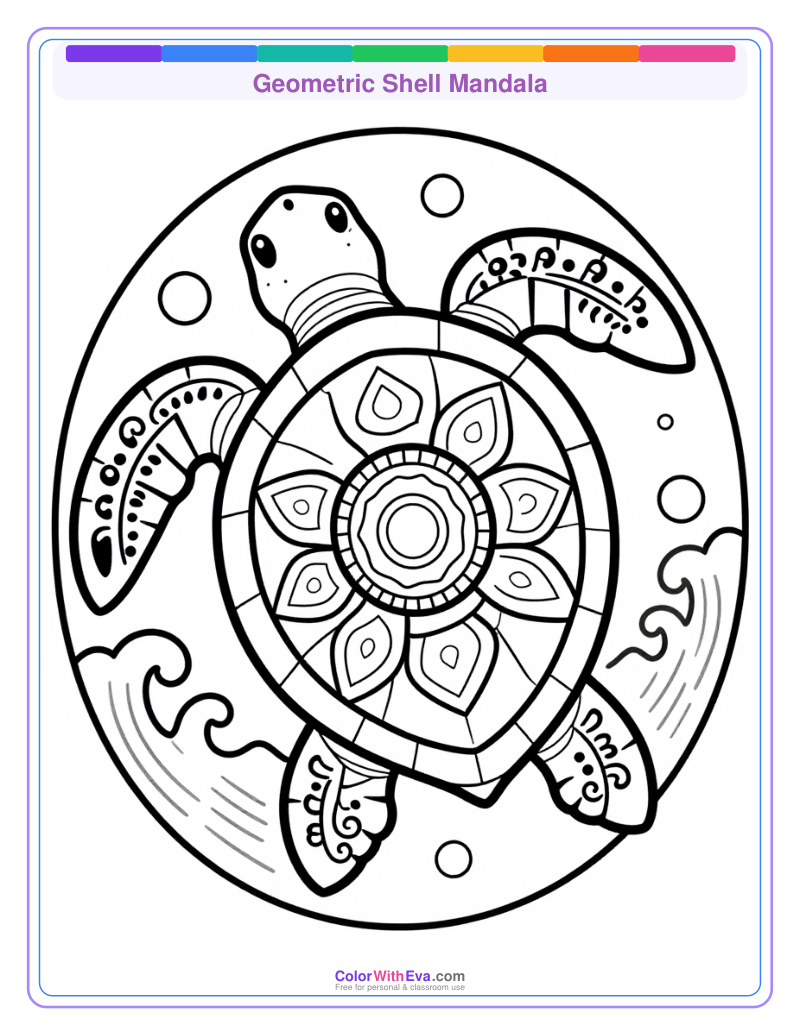 Geometric Shell Mandala preview