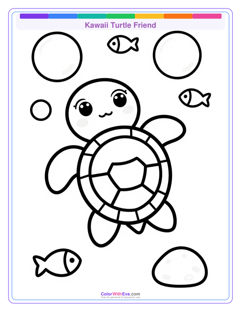 Kawaii Turtle Friend preview
