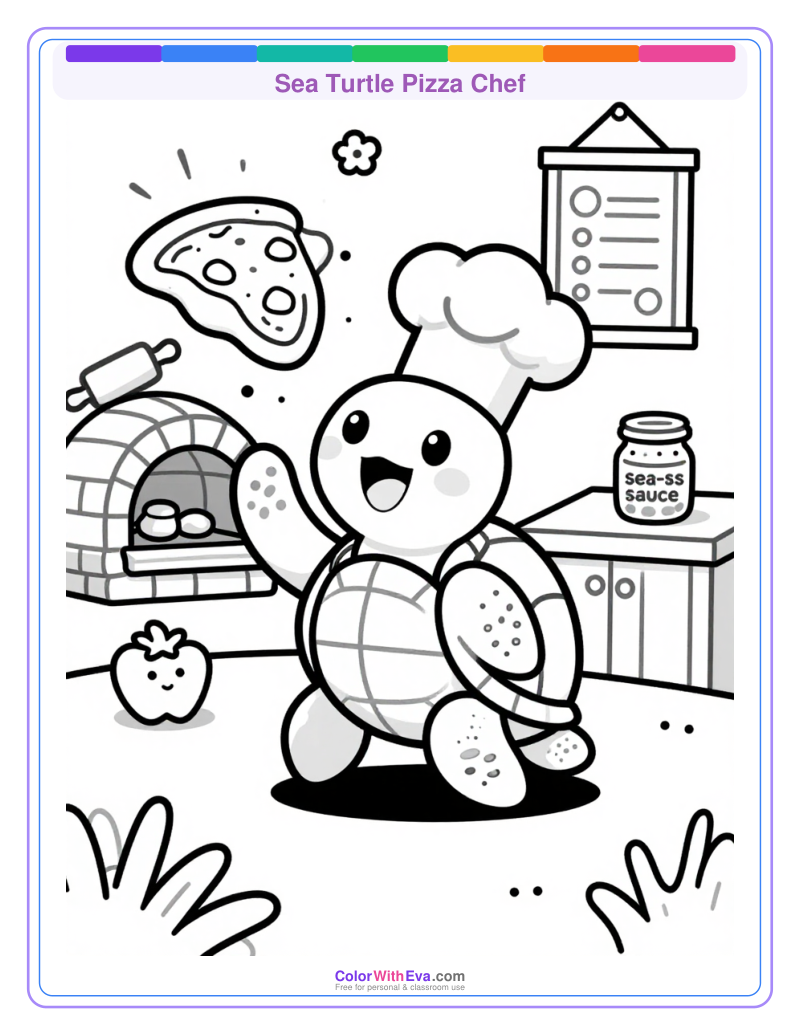 Sea Turtle Pizza Chef preview