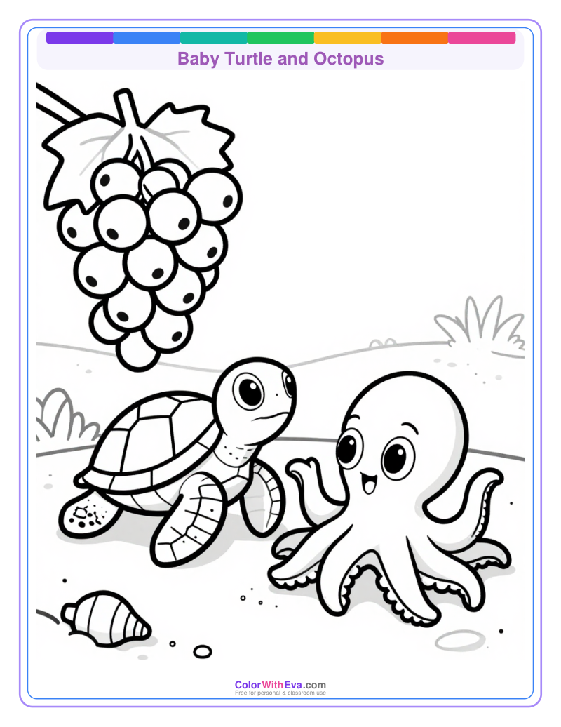 Baby Turtle and Octopus preview