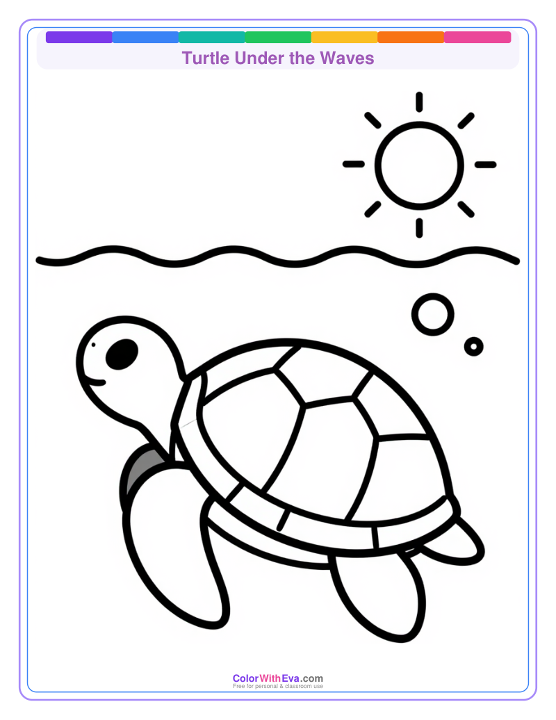 Turtle Under the Waves preview