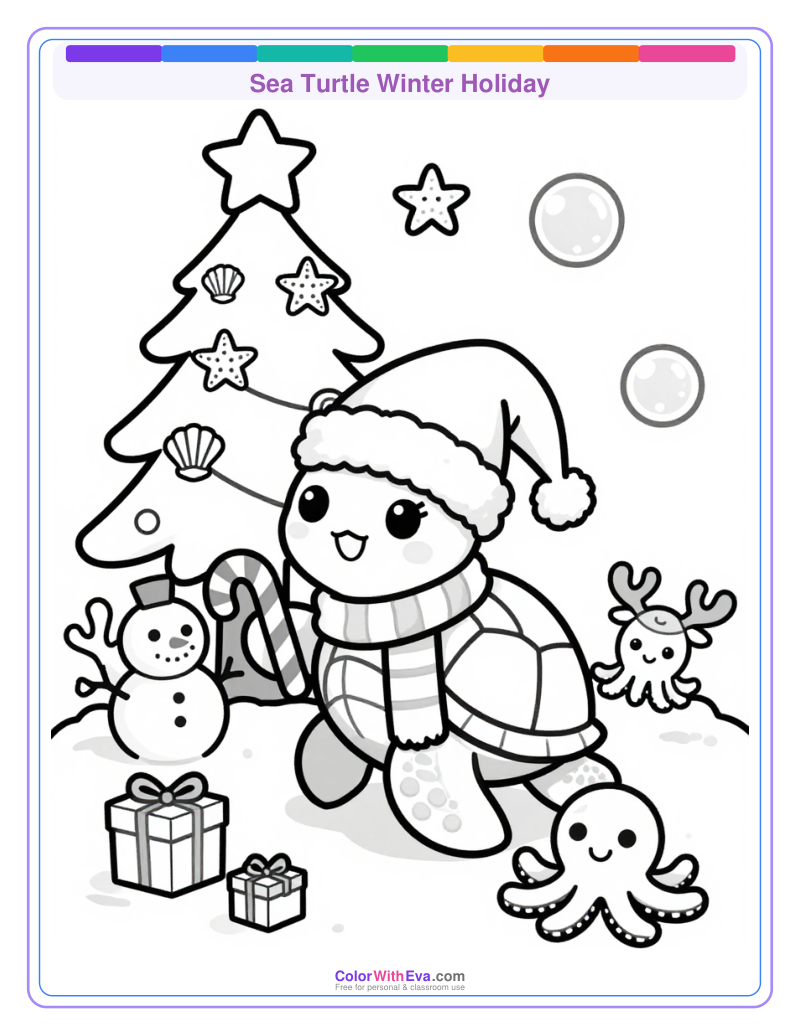 Sea Turtle Winter Holiday thumbnail