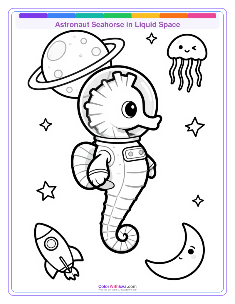 Astronaut Seahorse in Liquid Space thumbnail
