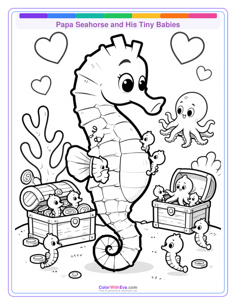 Papa Seahorse and His Tiny Babies thumbnail