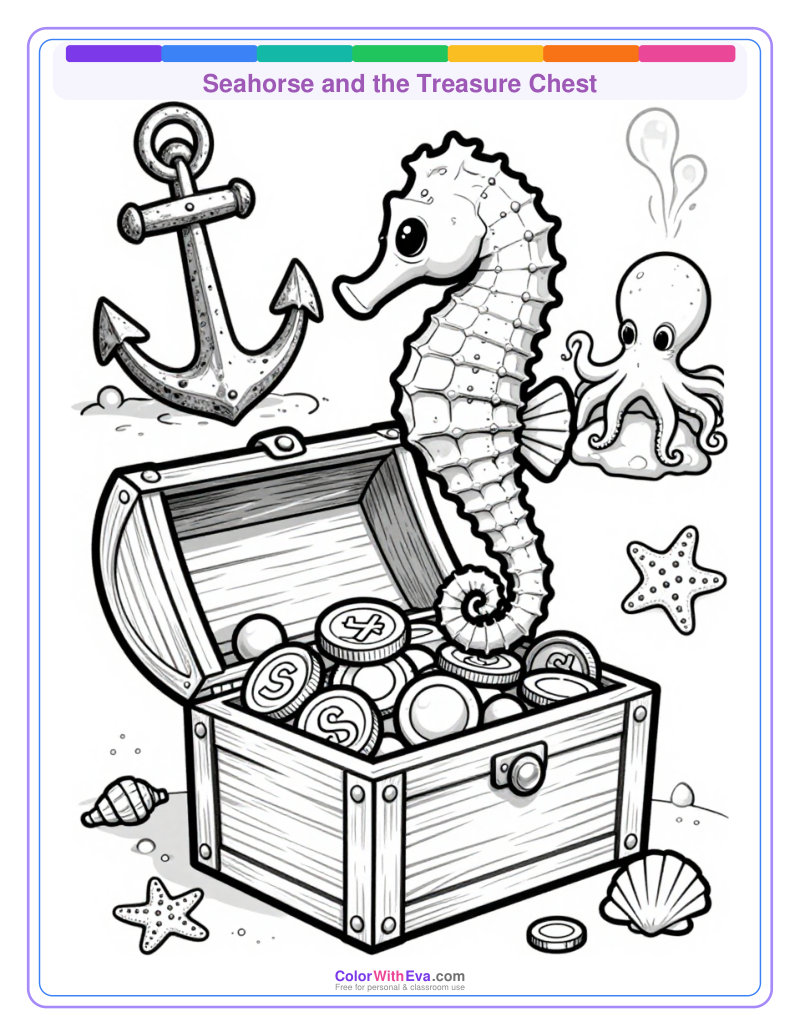 Seahorse and the Treasure Chest preview