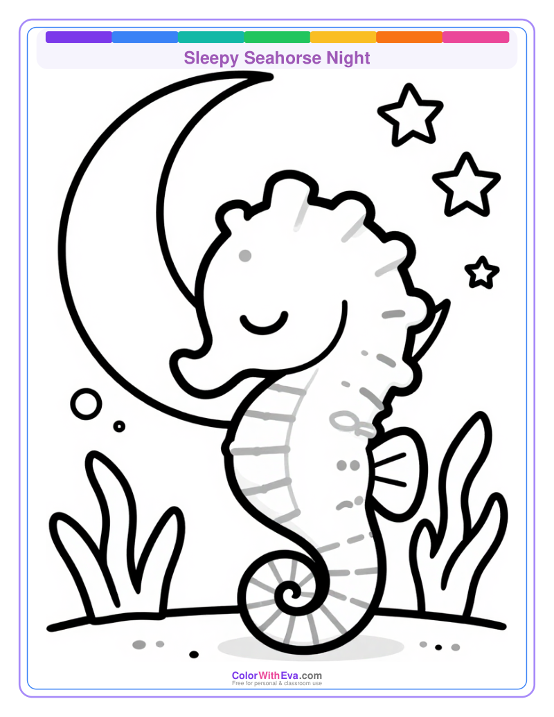 Sleepy Seahorse Night preview
