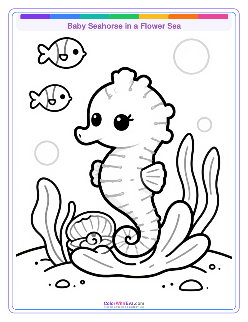 Baby Seahorse in a Flower Sea thumbnail