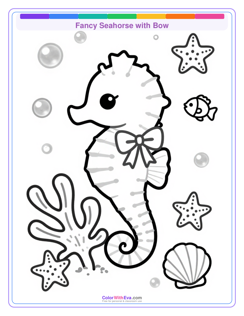 Fancy Seahorse with Bow preview