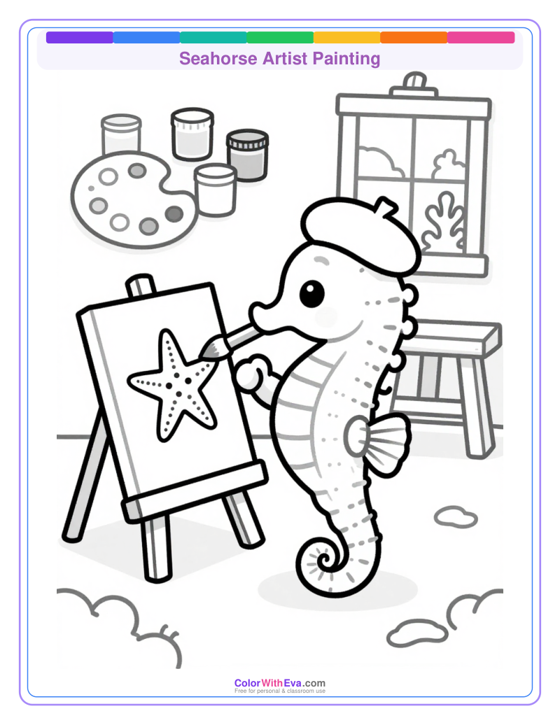 Seahorse Artist Painting thumbnail