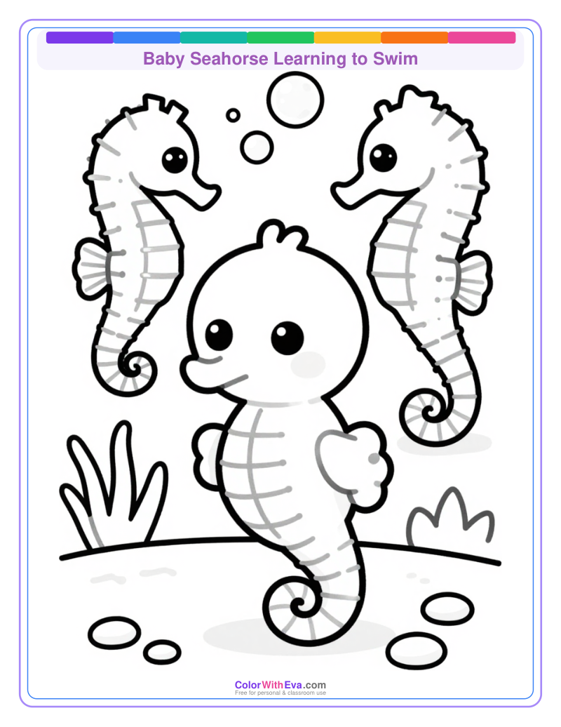 Baby Seahorse Learning to Swim thumbnail