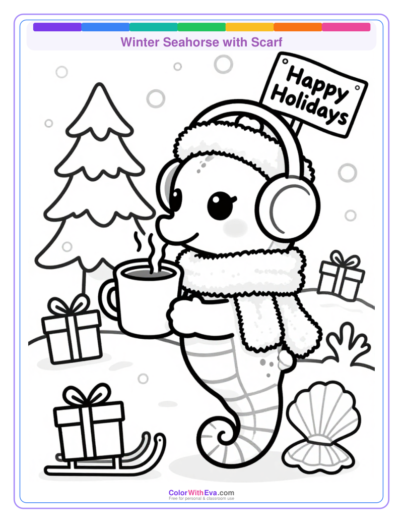 Winter Seahorse with Scarf preview