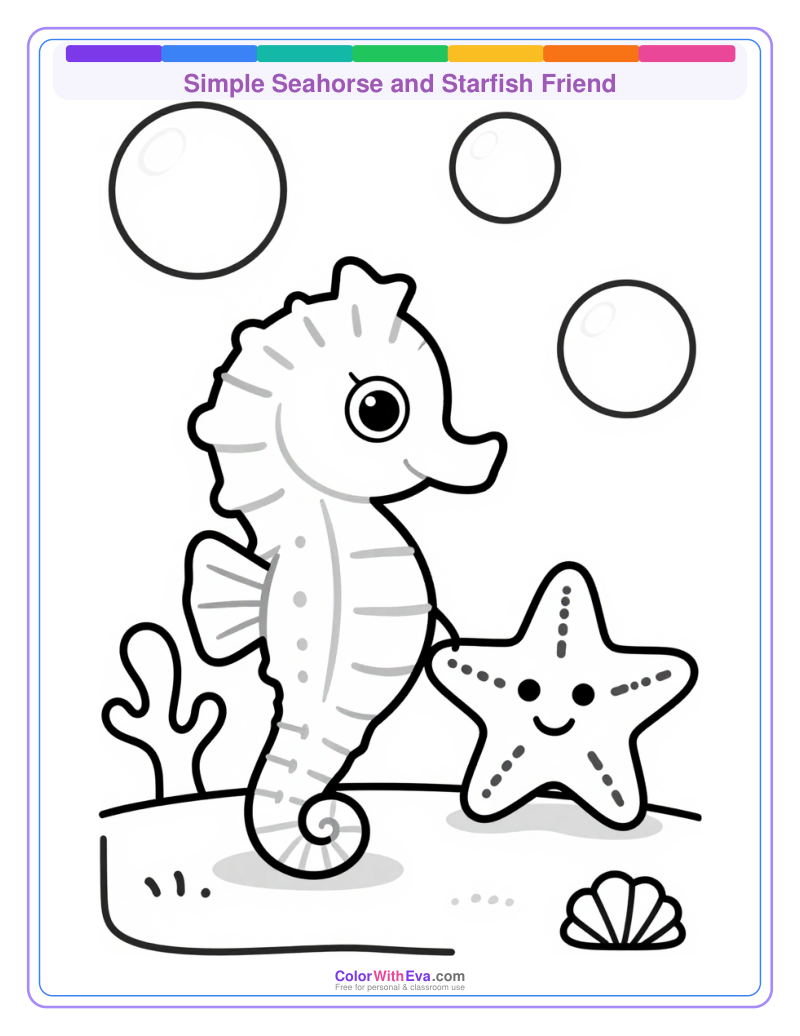 Simple Seahorse and Starfish Friend thumbnail