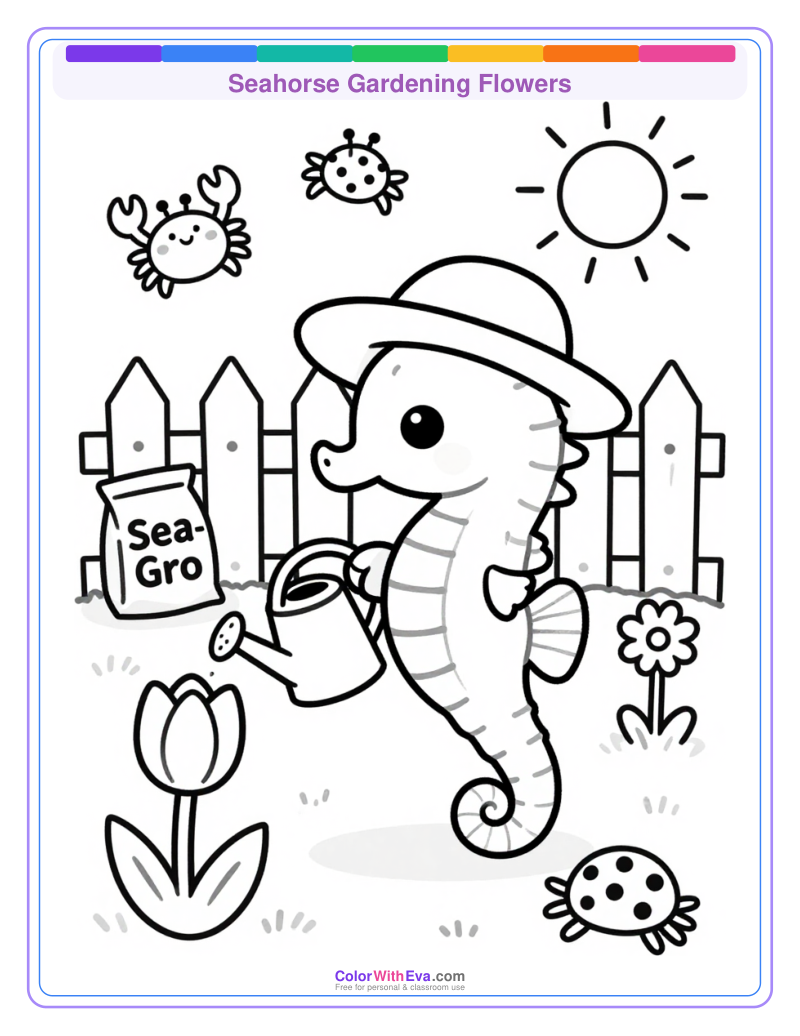 Seahorse Gardening Flowers thumbnail