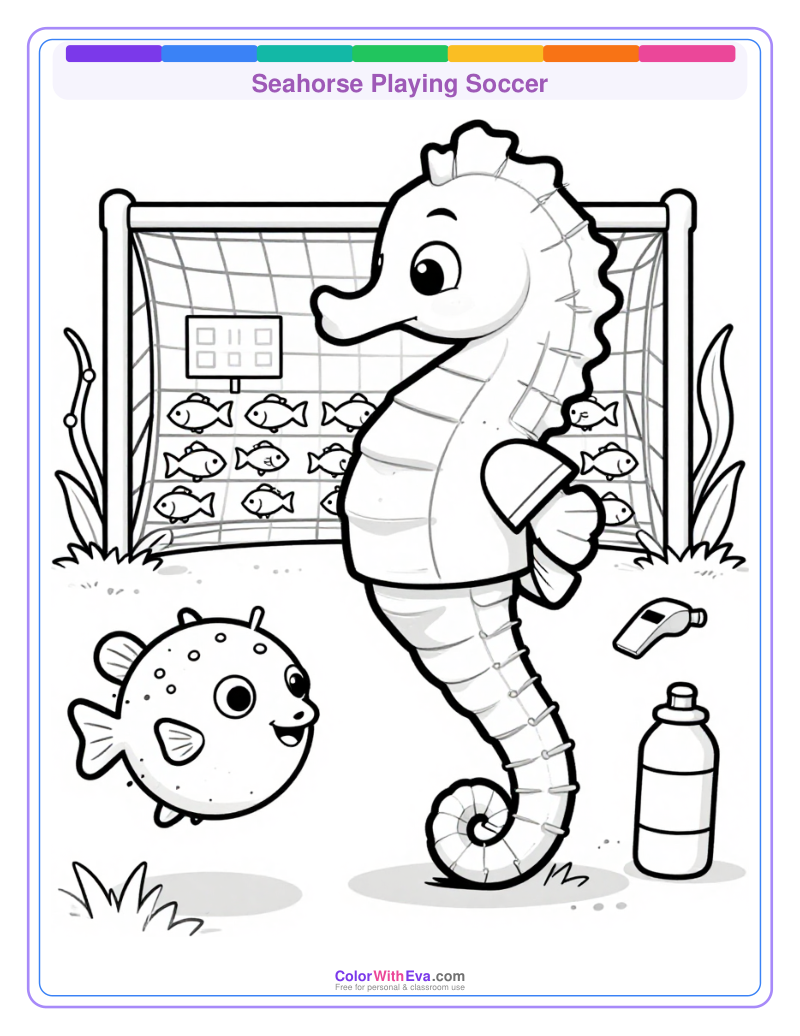 Seahorse Playing Soccer thumbnail