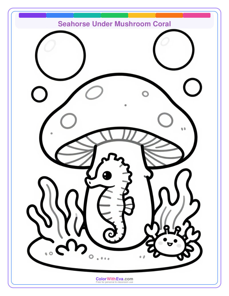 Seahorse Under Mushroom Coral preview
