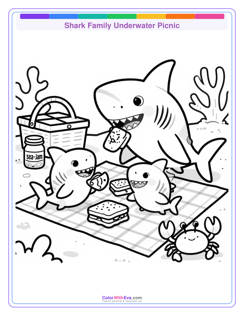 Shark Family Underwater Picnic thumbnail