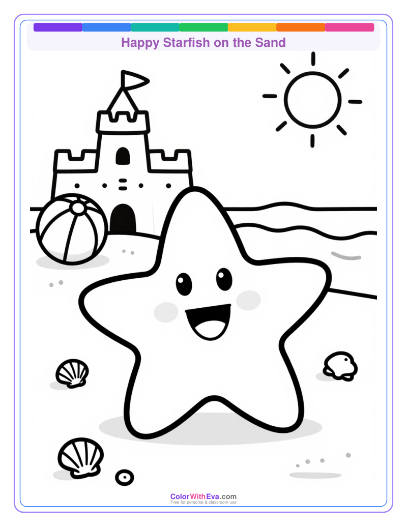 Happy Starfish on the Sand preview