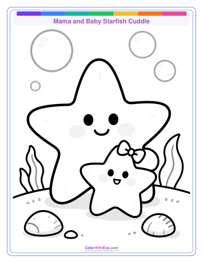 Mama and Baby Starfish Cuddle thumbnail