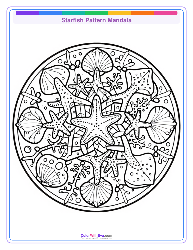 Starfish Pattern Mandala preview