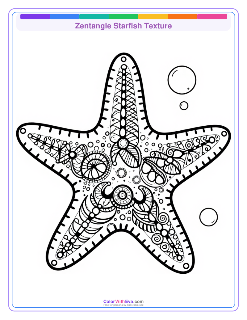 Zentangle Starfish Texture preview