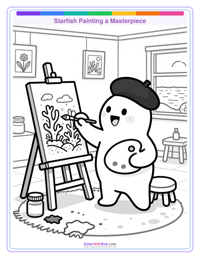 Starfish Painting a Masterpiece preview