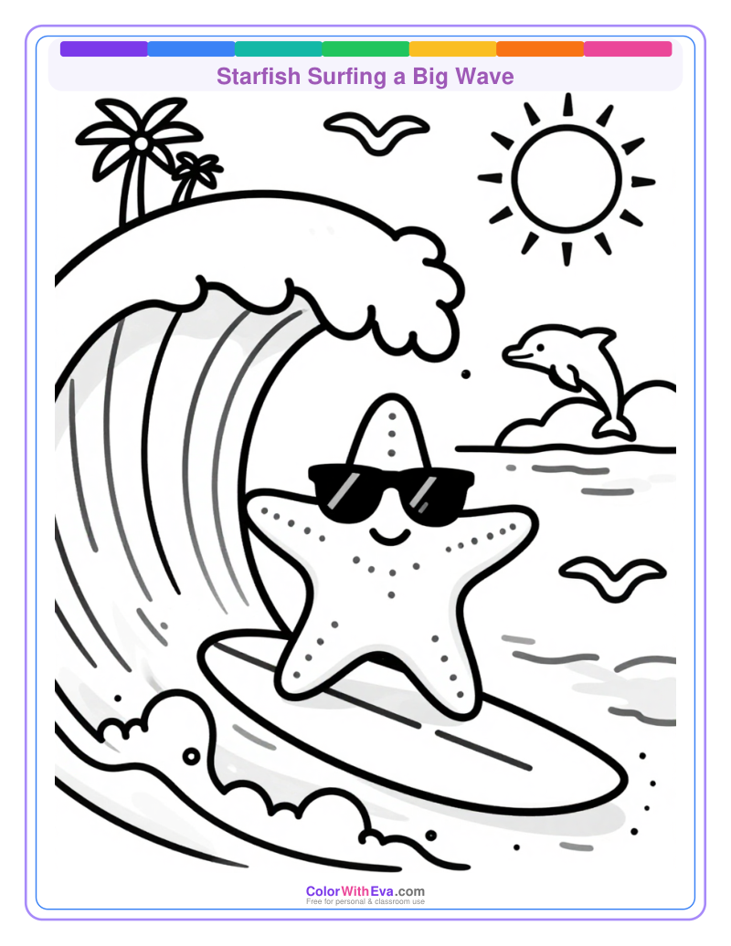 Starfish Surfing a Big Wave thumbnail