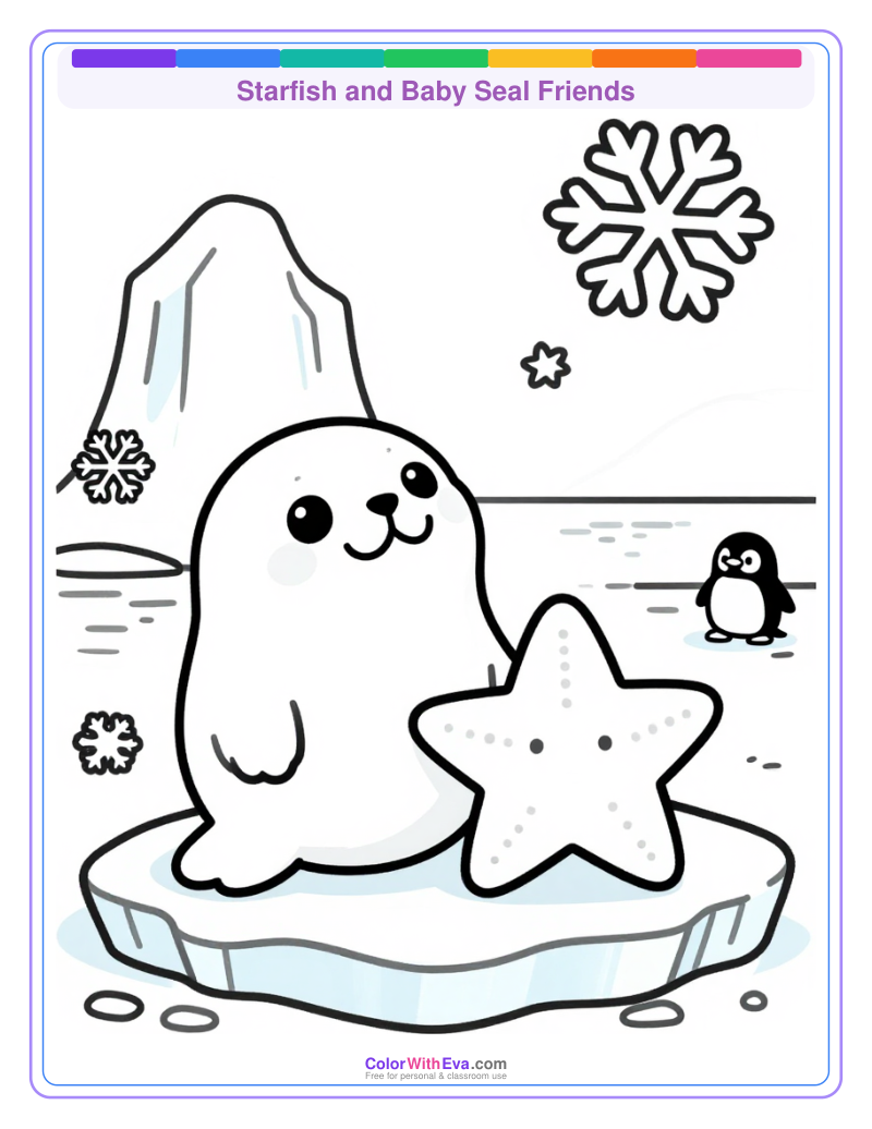 Starfish and Baby Seal Friends preview