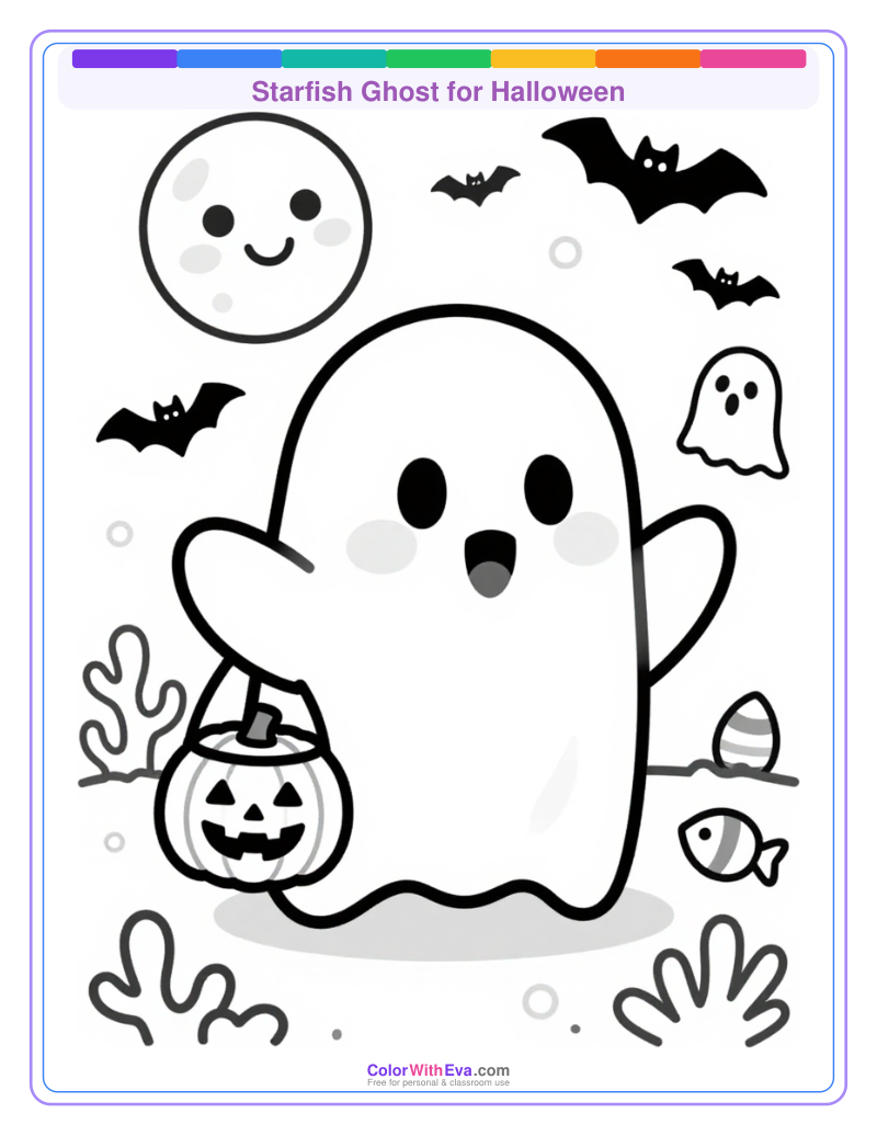 Starfish Ghost for Halloween thumbnail