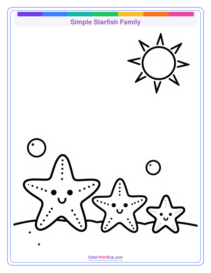 Simple Starfish Family preview