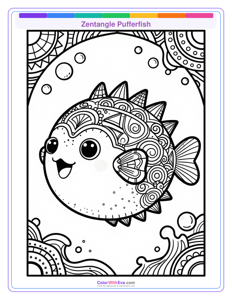 Zentangle Pufferfish thumbnail