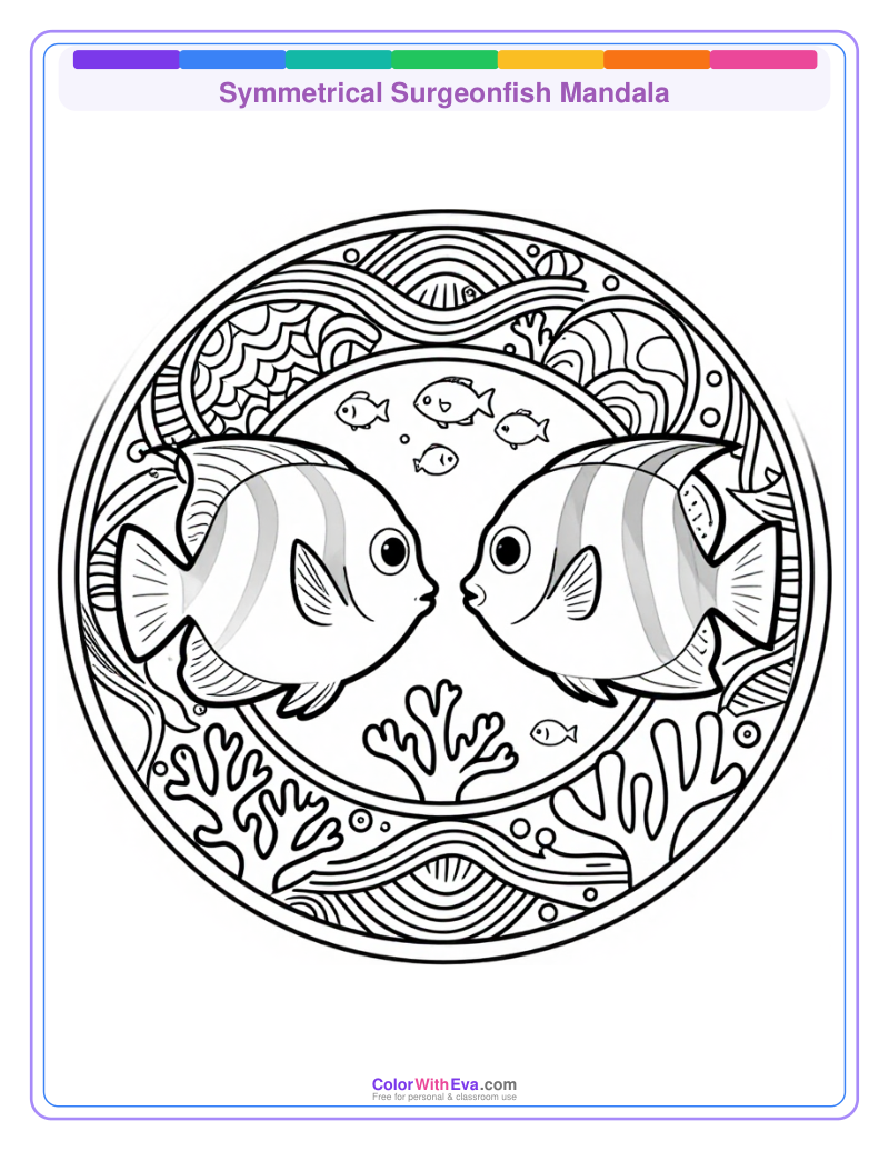 Symmetrical Surgeonfish Mandala thumbnail