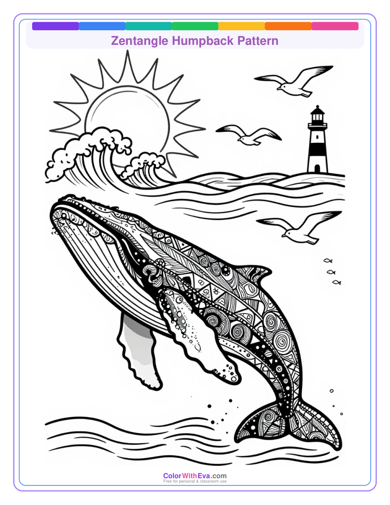 Zentangle Humpback Pattern preview