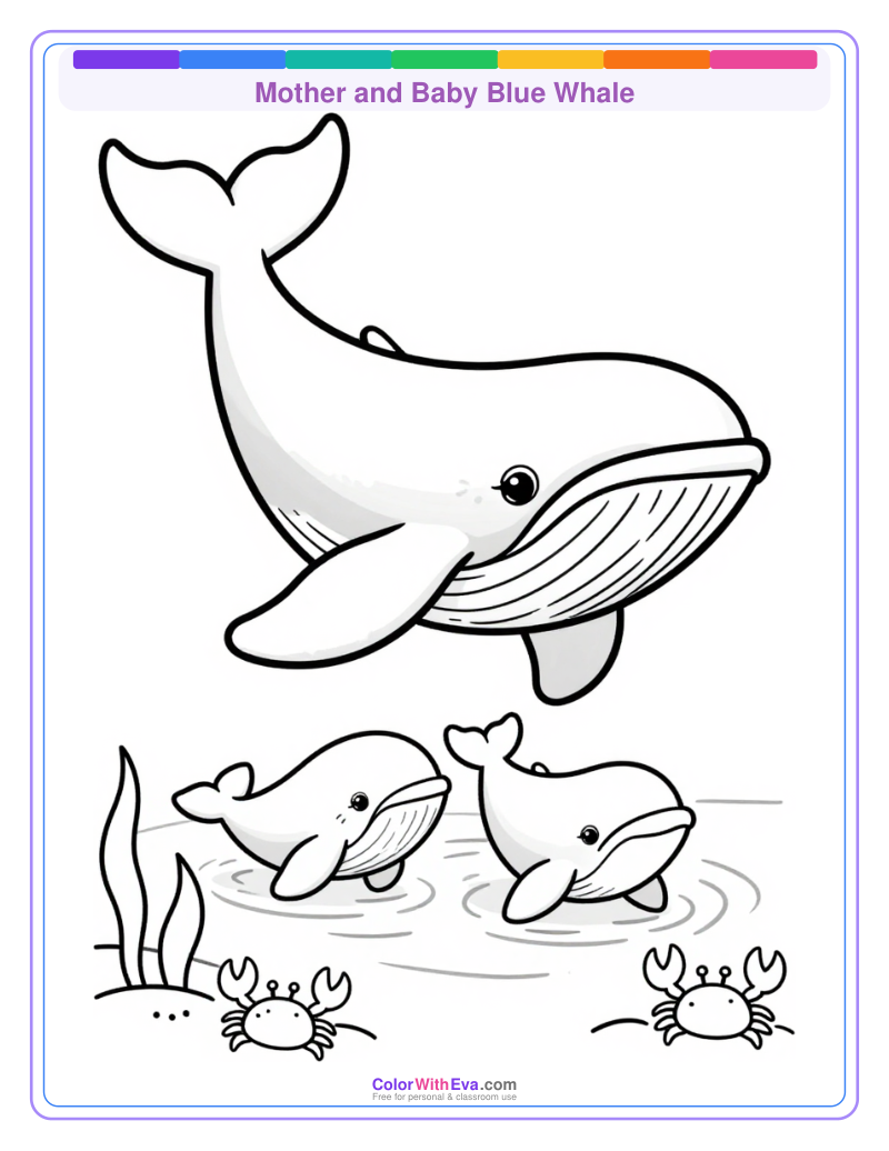 Mother and Baby Blue Whale preview