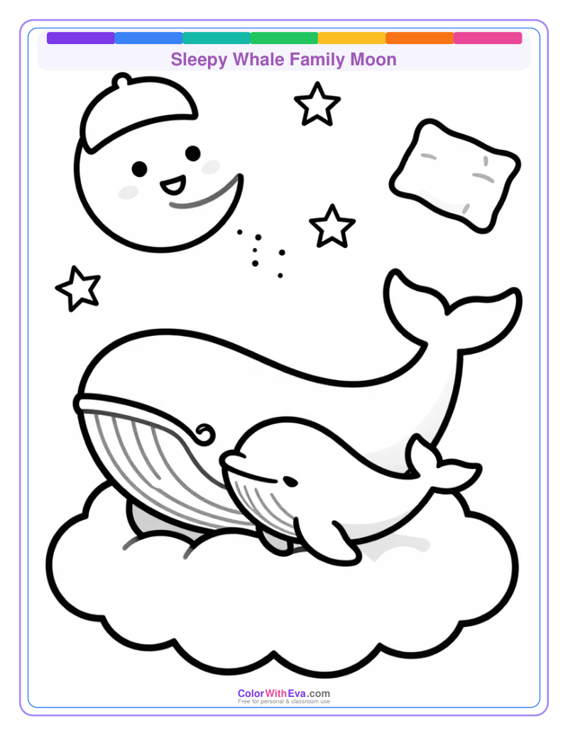 Sleepy Whale Family Moon thumbnail